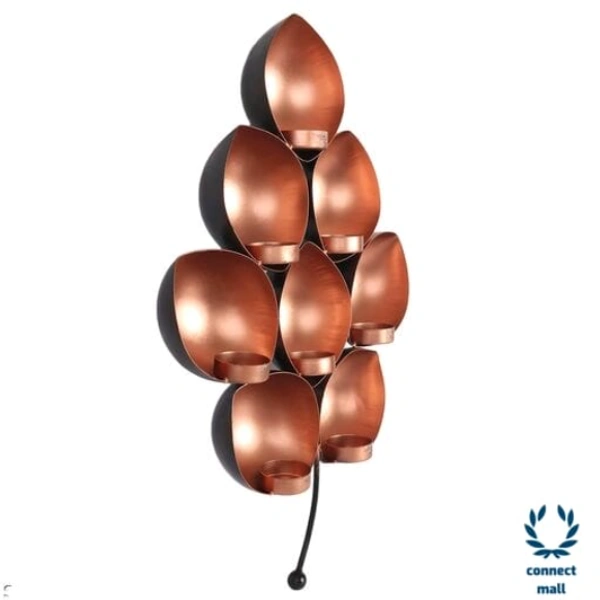 Decorative Leaf Eye Shaped Iron Wall Sconce Hanging Holder For Home Decors in this light lends a touch of tradition to your home decor  - Metal , Tea Light Candle Holder, Pack of1